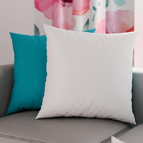 PETTI Artigiani Italiani - Pair of Pillow Cases 80 x 80 cm in Microfibre, Pillows for Bedroom Furniture, Sofa, Set of 2 Cushion Covers, Double Sided Pillowcase Tiffany White