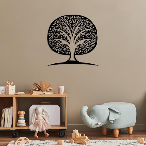 Stylish Black Decorative Metal Wall Accessory, 71 x 70 cm, 100% Metal (1.5 mm Thick), Easy Wall Mounting, Perfect for Modern Home Decor