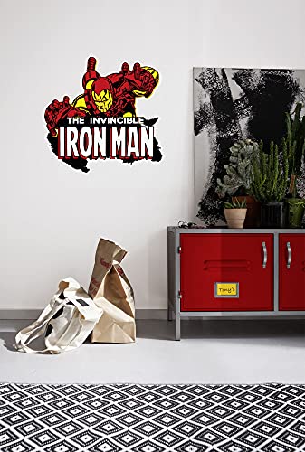 Komar Marvel Wall Tattoo Iron Man Comic Classic – 50 x 70 cm (Width x Height) – 1 Piece – Decorative Sticker, Wall Sticker, Wall Decoration, Children's Room – 14073h