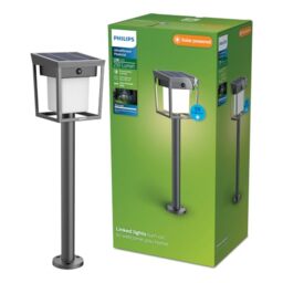 Philips Blaise UltraEfficient Outdoor Solar Pedestal Light, 3000K, 250/20lm, Anthracite