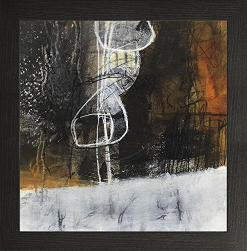Frame Company Watson Range Abstract Pebble V by Jane Davies Picture Frame, Wood - 8 x 8 Inches, Black
