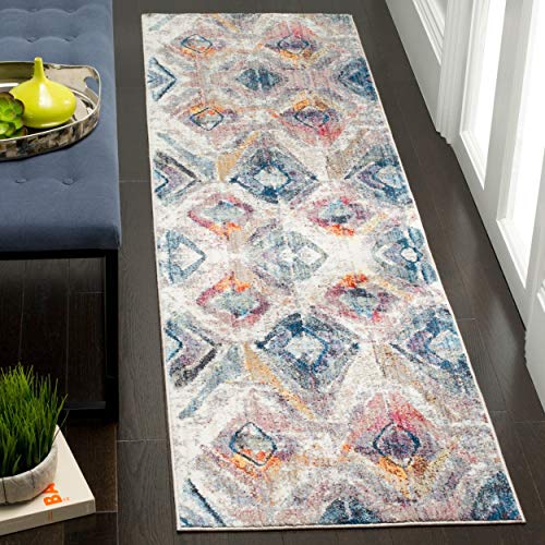 Safavieh Trendy New Transitional Indoor Woven Runner Area Rug, Bristol Collection, BTL356, in Lavender / Light Grey, 69 X 244 cm for Living Room, Bedroom or Any Indoor Space