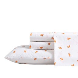 Poppy & Fritz - Twin Sheets, Cotton Percale Bedding Set, Crisp & Cool, Lightweight Home Decor (Goldfish, Twin)