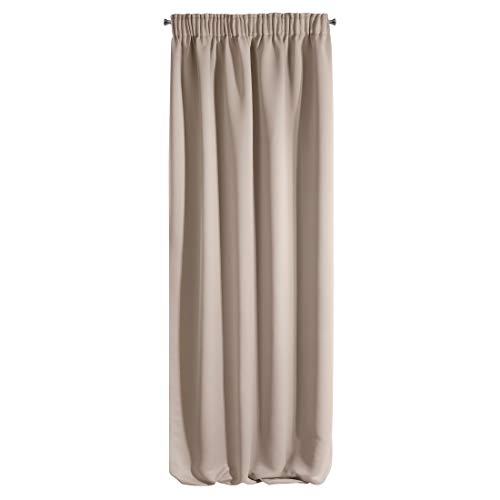 Eurofirany Smooth Blackout Blackout Ruffle Tape Soft Curtains Modern Simple Bedroom Children's Room Living Room Polyester Powder 135 x 270 cm