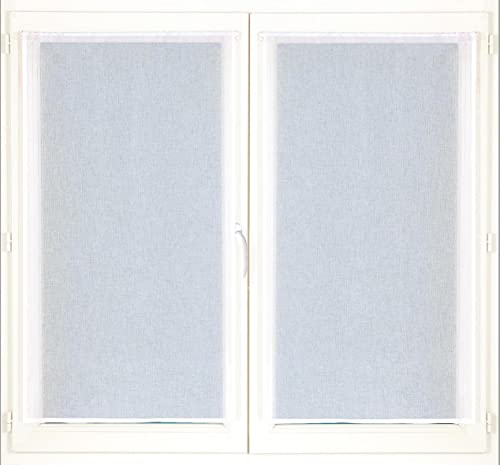 Atout Ciel Pair of Net Curtains with Rod Pocket Ready to Hang 2 x 60 x 120 cm White