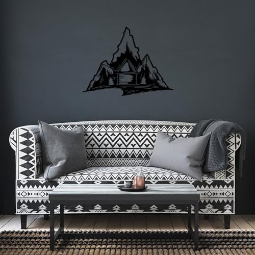Stylish Black Decorative Metal Wall Accessory, 52 x 70 cm, 100% Metal (1.5 mm Thick), Perfect for Modern Home Decor & Unique Wall Art