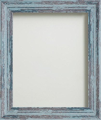Frame Company Lynton Range, Rustic Blue 12x10 inch Picture Photo Frame Fitted With Glass * Choice of Four Colours * NEW