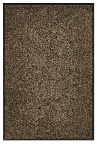 andiamo Premium Wash & Clean Doormat, Durable Dirt Trapper Mat, House Entrance, Indoor Doormat or as a Doormat in Covered Outdoor Areas, Absorbent Doormat 40 x 60 cm, Brown