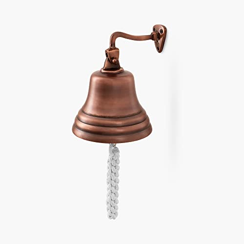 ACL Last Order Bell - Bar Accessories for Home Pub Hand Bell – Wall Mounted Bar Bell Nautical Decorations – Unique Copper Bell with Crisp Loud Sound Ideal for Christmas, Reception, Pubs 5 Inch