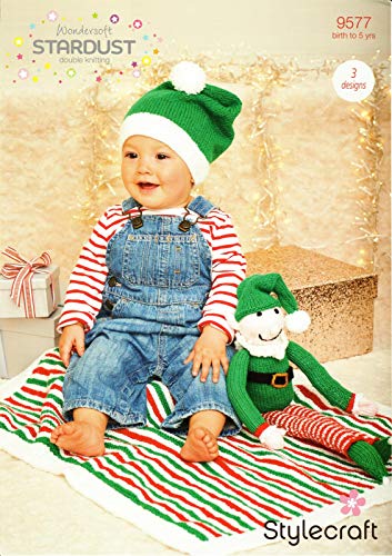 Stylecraft Wondersoft Stardust Double Knitting Pattern 9577 Elf, Hat and Blanket - 3 Designs