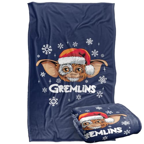 LOGOVISION Gremlins Gizmo Christmas Hat Silky Touch Super Soft Throw Blanket 91 x 147 Cm