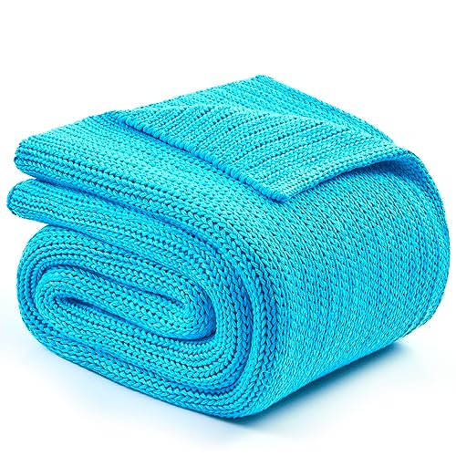 "L'AGRATY Heavy Knit Blanket - 48"" x 72"" 20lbs Thick Knit Heavy Blanket for Adults Braided Crochet Thick Thread Decorative No Beads Evenly Weighted Machine Washable"