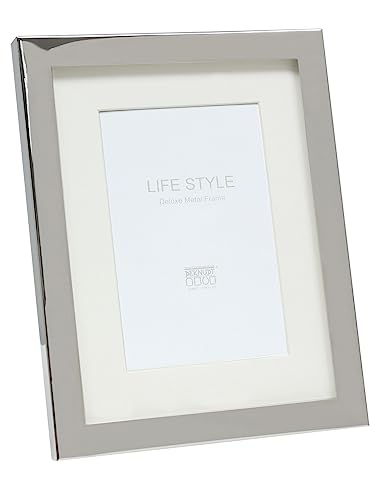 Deknudt S57MC1P1_13.0x18.0 Metal Photo Frame with Mount Shiny Silver 18