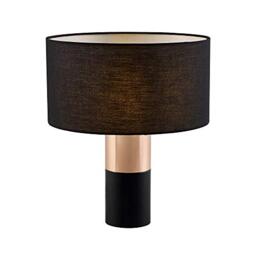 Teamson Home Ayden Table Lamp with Touch Control, Standing Light with Tap Sensor, Modern Lighting in Black for Living Room, Bedroom or Dining Room