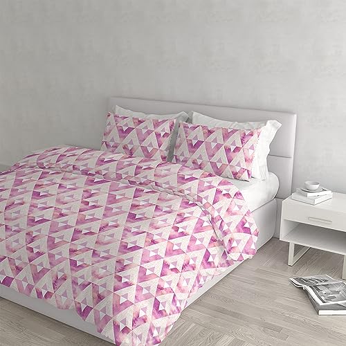 Italian Bed Linen Dafne Duvet Cover Set, Microfibre, Kinki, Double