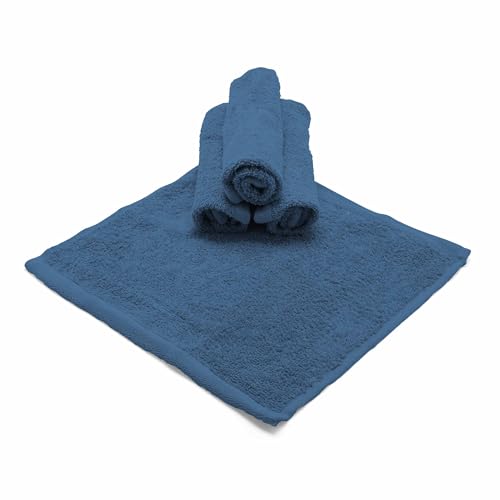 SWEET HOME Bathroom Washcloths 30 x 30 cm, 4 Pieces in OEKO-TEX Certified Cotton Terry and Recycled Yarns, Multi-purpose Soft Absorbent Bath Towel Set, Also Suitable as Face Makeup Remover Cloth
