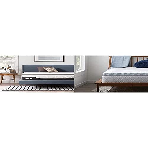 LUCID 5 cm Bamboo Charcoal Memory Foam Mattress Topper ??? Activated Charcoal ??? with Mattress Topper Cover ??? Soft and Breathable ??? King size (150 x 200 cm)
