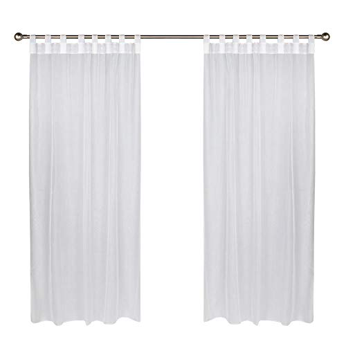 Outdoor Decor Curtain Panel, Fabric, White, 54 in x 84 in