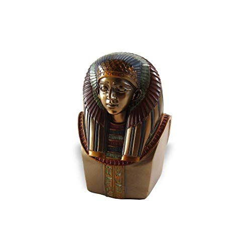 lachineuse - Scorpion King Bust 11.5 cm - Egyptian Decoration - Statue Decoration Antique Egypt - Figurine Statue God - Egyptian Pharaoh Bronze Bust - Original Gift Idea Home Decor
