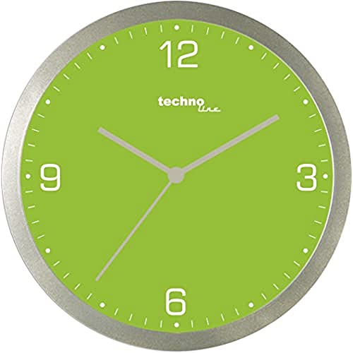 techno line WT 9000 Wall Clock, Plastic, Green