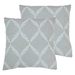 Paoletti Olivia Polyester Filled Cushions (Twin Pack), Polyester, Grey