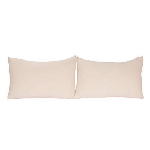 Stretch Pillowcases - Micro Jersey Knit & Ultra Soft, Standard Size - Set of 2 Pillow Cases, Pink