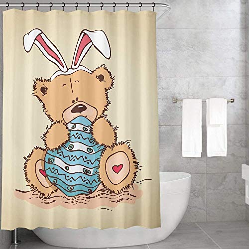 Bonamaison Anti-Bacterial Shower Curtain, 1 Piece 150x200 Cm - Designed And Manufactured in Turkey