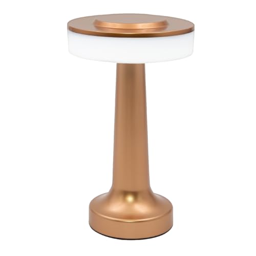 Global Gizmos 66339 LED Table Lamp/Battery Operated Bedside Lamp/Touch Operated Dimming/Warm White Light Colour / 20 x 12cm