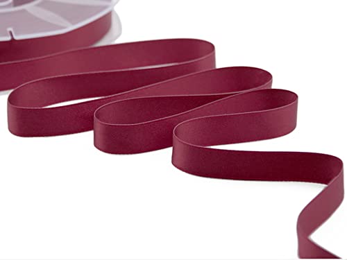 Furlanis - Double Satin Ribbon, Decoration, Gift, Christmas Packing, Wedding, Party, Made in Italy - Bordeaux, 16 mm x 50 m