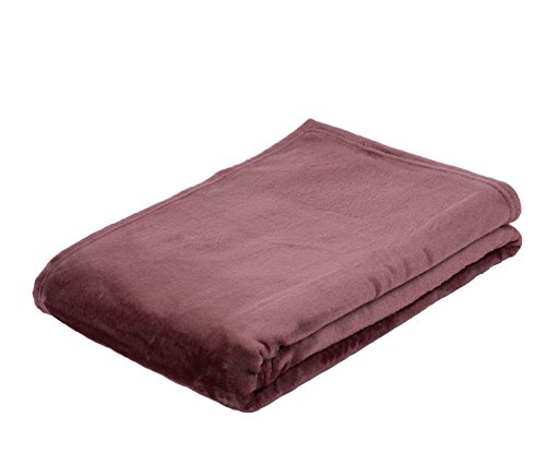 Gözze - Cosy Living Room Blanket/Throw, Memphis, Heavy Fabric Weight 300 g/m², 220 x 240 cm - Berry