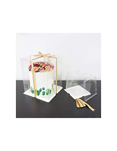 "PME CCB12 Crystal Cake Box 12x12x15"", White"