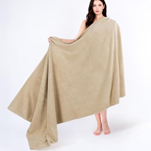 Cotton Paradise Oversized Bath Sheet, 100% Cotton 40x80 Clearance Bath Towel Sheet, Jumbo Large Bath Towel for Bathroom, Sand Taupe Bath Sheet
