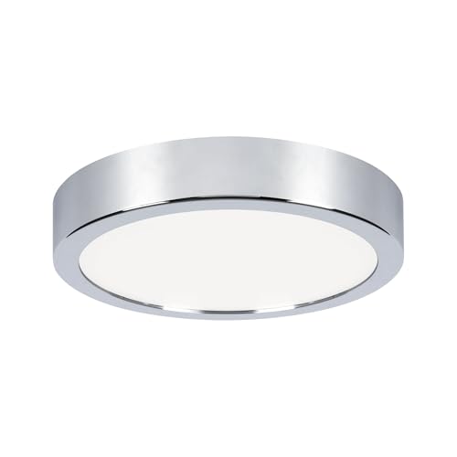 Paulmann 78922 LED Ceiling luminaire Panel Aviar IP44 Round 220 mm 4000K Chrome incl. 1x13 Watt dimmable Light Panel Plastic