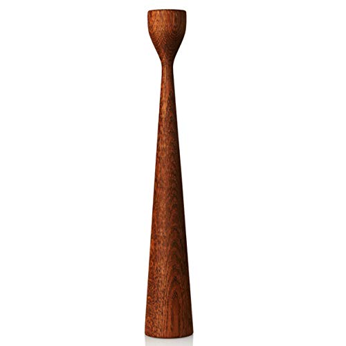 Freemover Rolf M Beech Wood Candlestick - Brown - 38cm