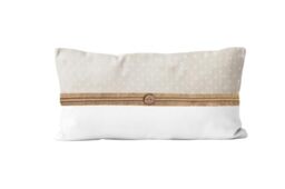 Soleil d'ocre Candice Cushion, Cotton, Ecru, 32 x 50 cm