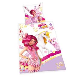 Herding Mia & Me bedding set, Reversible motif, Pillow case 80 x 80 cm, Duvet cover 135 x 200 cm, Cotton/Renforcé, Multicoloured
