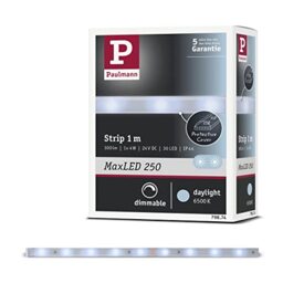 Paulmann 79874 MaxLED 250 LED Strip 1m Daylight IP44 Protect Cover incl. 1x4-watt Strip Lighting Strip 6500 K