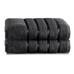 GC GAVENO CAVAILIA 500 GSM Luxury Bath Sheets, Extra Absorbent Premium Quality 2PK Large 100% Cotton Towels, Dark Grey, 2PK