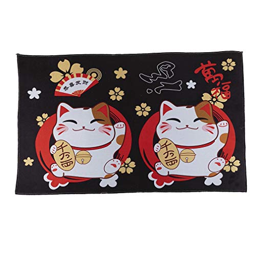 lachineuse Floor Mat 80 x 50 cm Maneki Neko Tradition of Japan