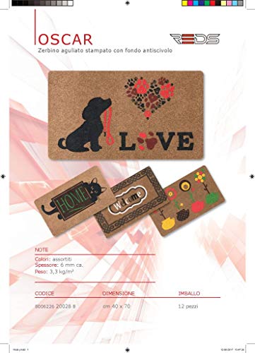 REDS Oscar Doormat, 40 x 70 cm, Multicoloured