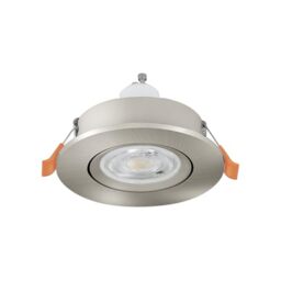 Eglo LED Recessed Spotlight Barranco, Ceiling Spot for Living Room, Adjustable Light in Silver Plastic, Neutral White, Including GU10 Bulb