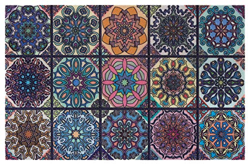 Hanse Home Printed Doormat Flocked 3D Look with Non-Slip PVC Floor Dirt Trapper Mat Door Mat Dirt Trapper Entrance Rug Indoor and Outdoor Various Designs 45 x 70 cm Ornaments