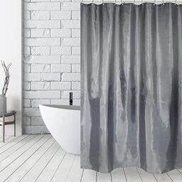 MSV Shower Curtain Polyester 180 x 200 cm Charcoal