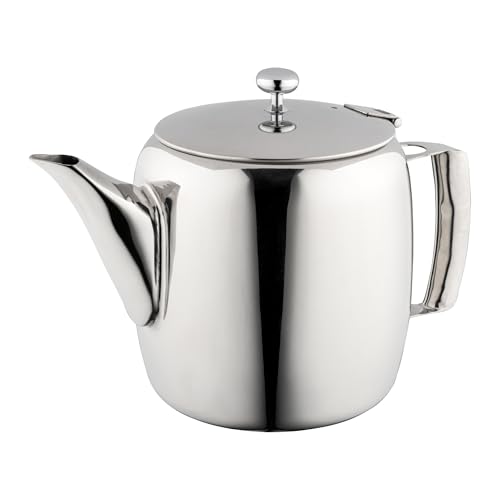 Caf?? Ol?? Universal 9000 Series 18/8 Stainless Steel Mirror Polished Tea Pot with Cool Touch Hollow Handle, 60oz