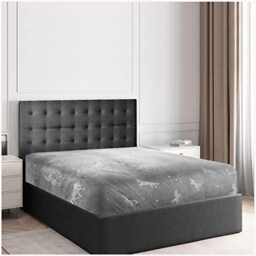 GC GAVENO CAVAILIA Teddy Fleece Duvet Cover, Fluffy Fitted Sheet, Warm Cozy Ultra Soft Bed Set, Polyester, Unicorn-Grey, Double