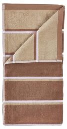 ZONE DENMARK Sauna Bath Towel, 70 x 140 cm, 100% Cotton, Highly Absorbent and Quick Drying, Hand Towel/Sauna Towel, Super Soft, Terracotta/Camel/Lupin