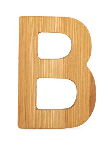 Small Foot 12055 ABC letter B made from sustainable bamboo, can be combined with other letters as a decoration or door sign