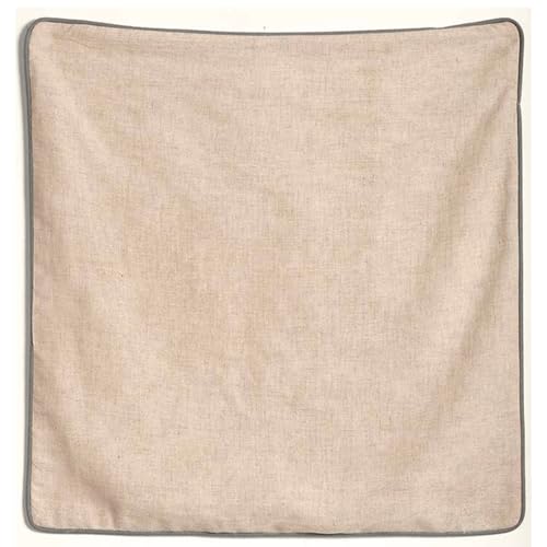 Linder Cushion Cover Plain, Cotton, beige, 40x40 cm