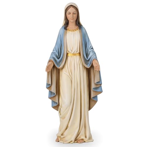 "BC Catholic Blessed Virgin Mary Statue, Holy Mother Figure for Altar, Catholic Home Decor, Religious Gifts to Mom,12.5"" H, Hand Painted Classical Renaissance Sculpture Masterpiece by Buildclassic"