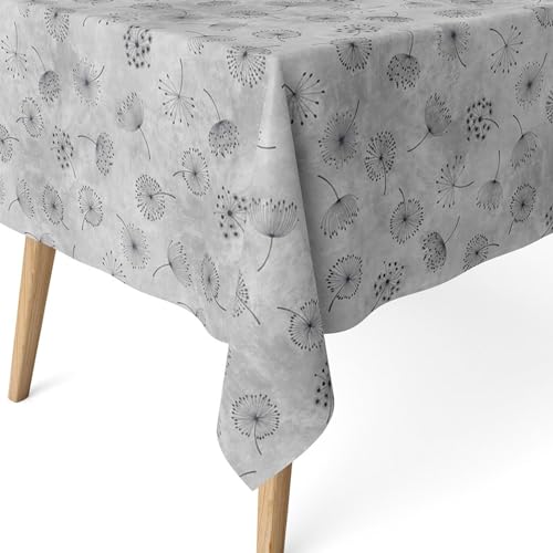 ECOMMERC3 - Stain Resistant Tablecloth for Rectangular Table Size 240 x 140 cm - Stain Resistant Extra Soft and Waterproof Tablecloth Grey